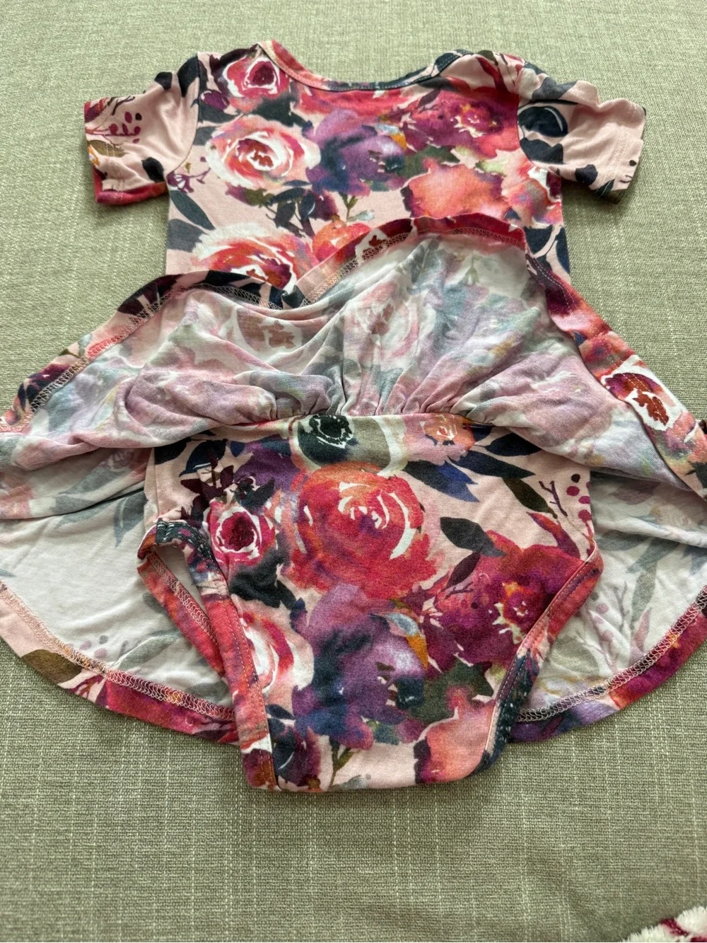 Posh Peanut Dusk Rose short-sleeve twirl skirt bodysuit